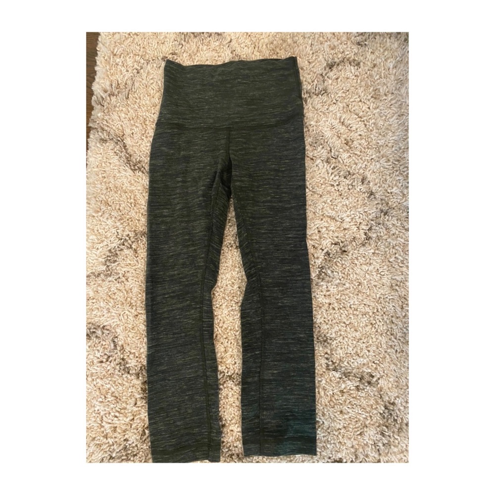 Green lulu cropped leggings